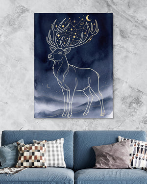 Golden Stag Constellations — golden stag constellations psd marble blue couch 1port flush print