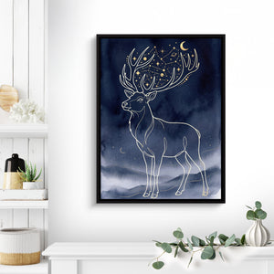 Golden Stag Constellations — golden stag constellations sq land living room lux 1port framed black