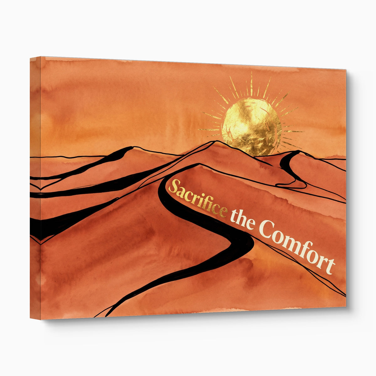 Golden Sun Dunes — golden sun dunes angled flush print