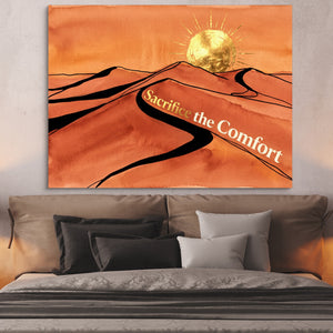Golden Sun Dunes — golden sun dunes sq beige bedroom walls 1land flush print
