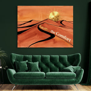 Golden Sun Dunes — golden sun dunes sq green room 2 1land flush print