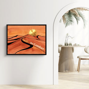 Golden Sun Dunes — golden sun dunes sq living room echo 1land framed black