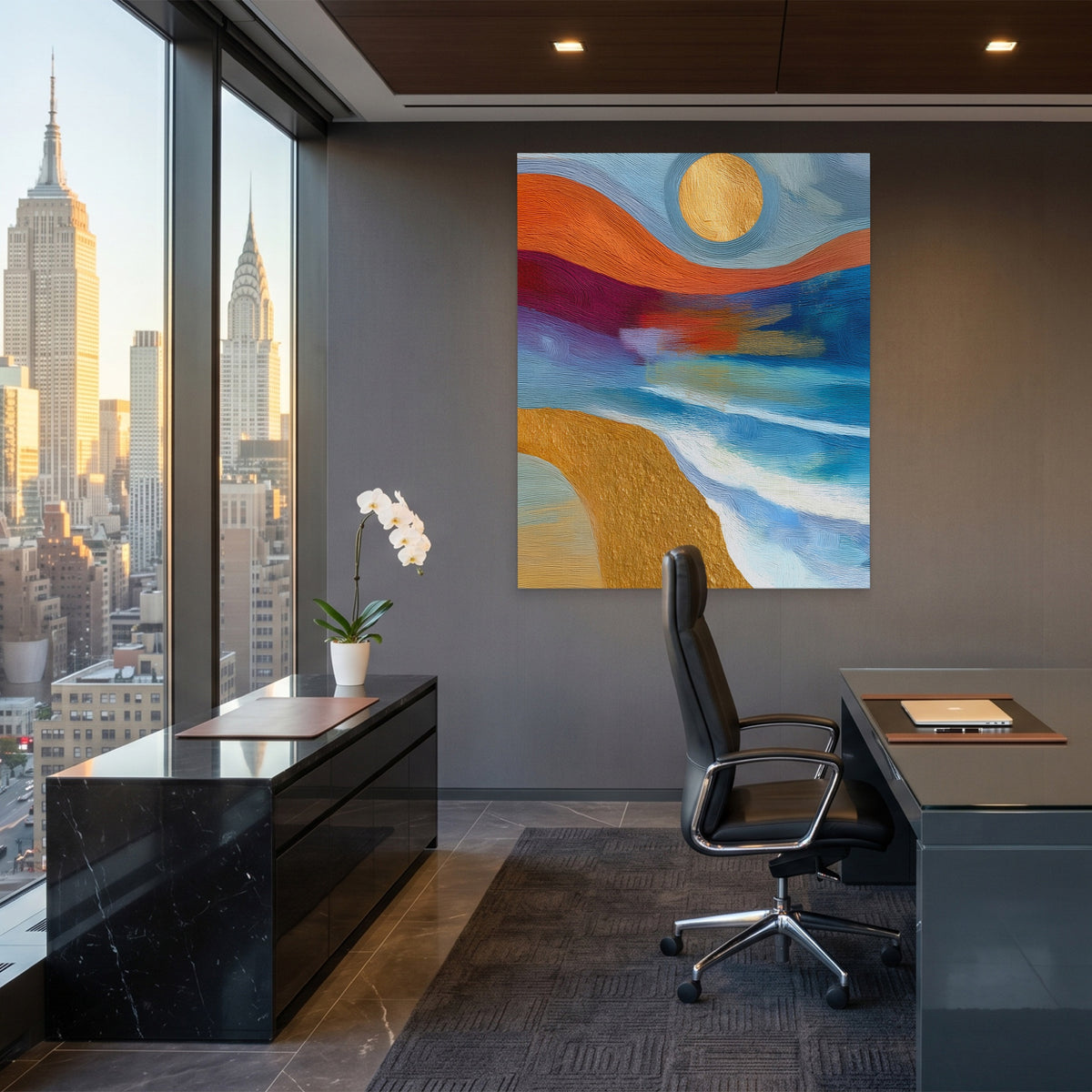 Golden Sun Seascape — Golden Sun Seascape Office View Port 91
