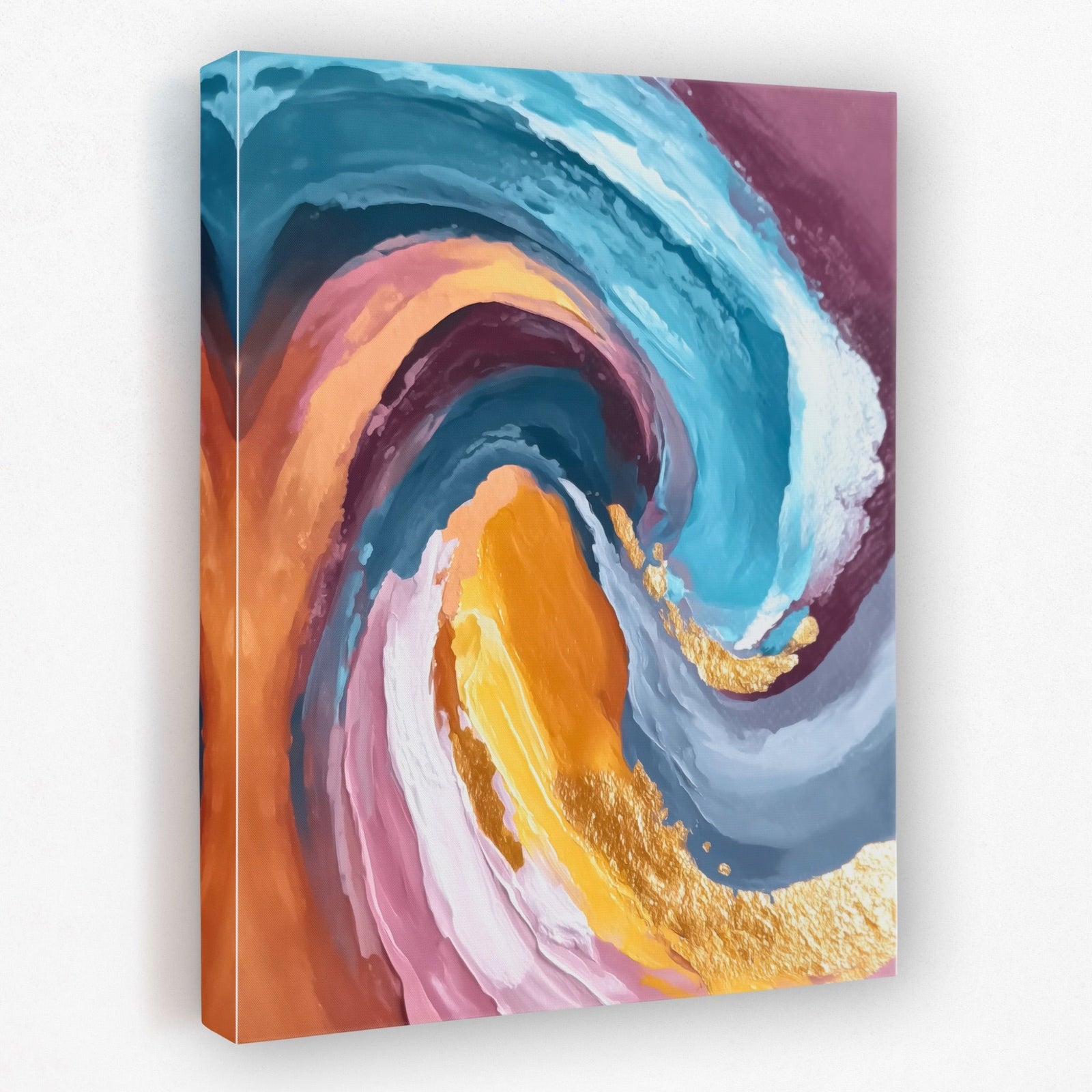 Golden Swirl Organic canvas wall art