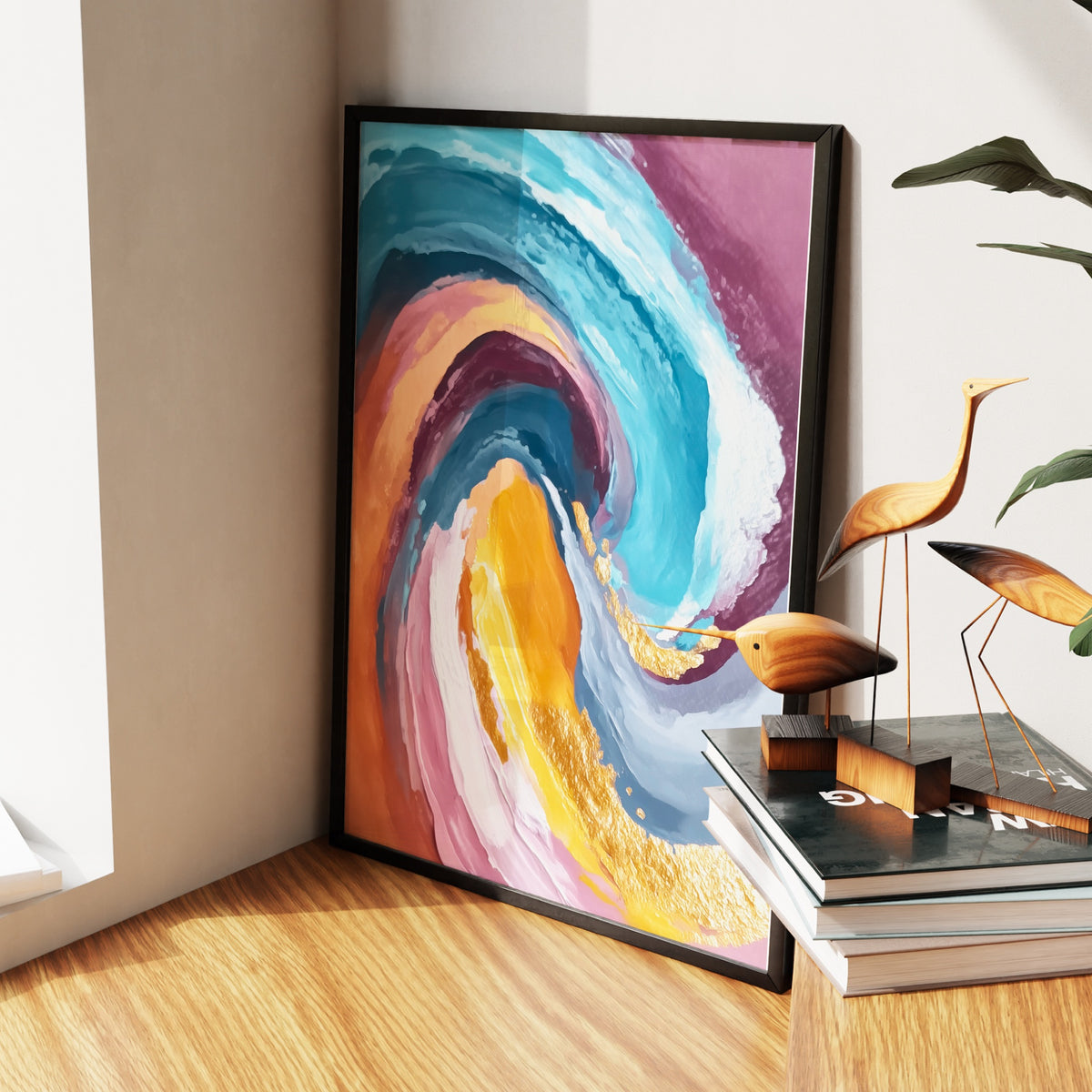 Golden Swirl Organic — Golden Swirl Organic New   Living Room Wall Apartment Zoom 77