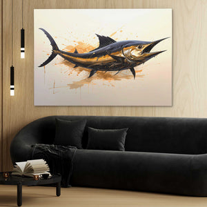 Golden Swordfish - Luxury Wall Art