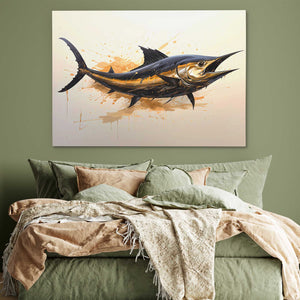 Golden Swordfish - Luxury Wall Art