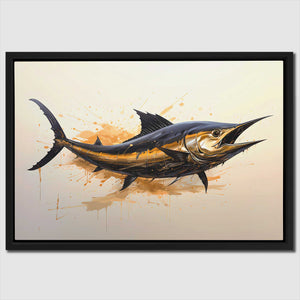 Golden Swordfish - Luxury Wall Art