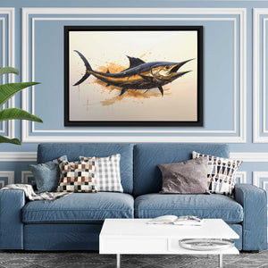 Golden Swordfish - Luxury Wall Art