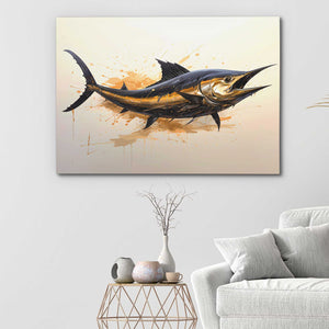 Golden Swordfish - Luxury Wall Art