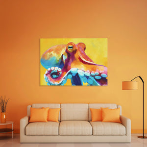 Golden Tentacle Symphony - Luxury Wall Art