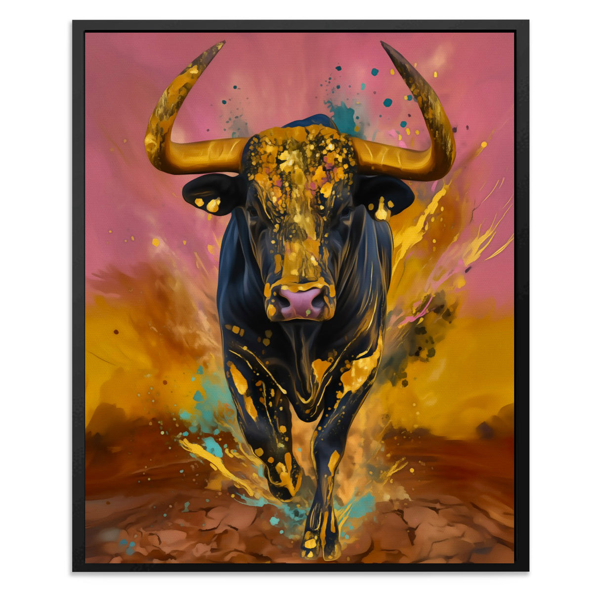 Golden Thunders Charge - Luxury Wall Art