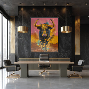 Golden Thunders Charge - Luxury Wall Art