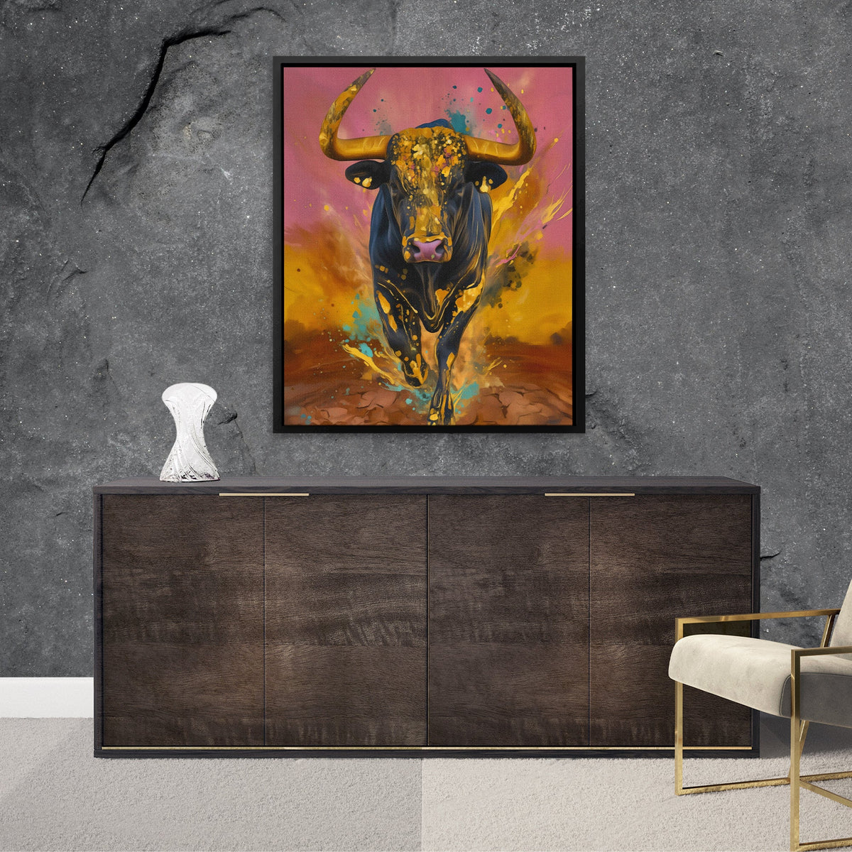 Golden Thunders Charge - Luxury Wall Art
