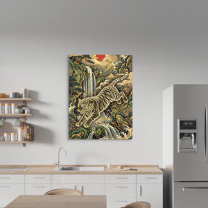Golden Tiger Waterfall — golden tiger waterfall sq kitchen wall 1port flush print