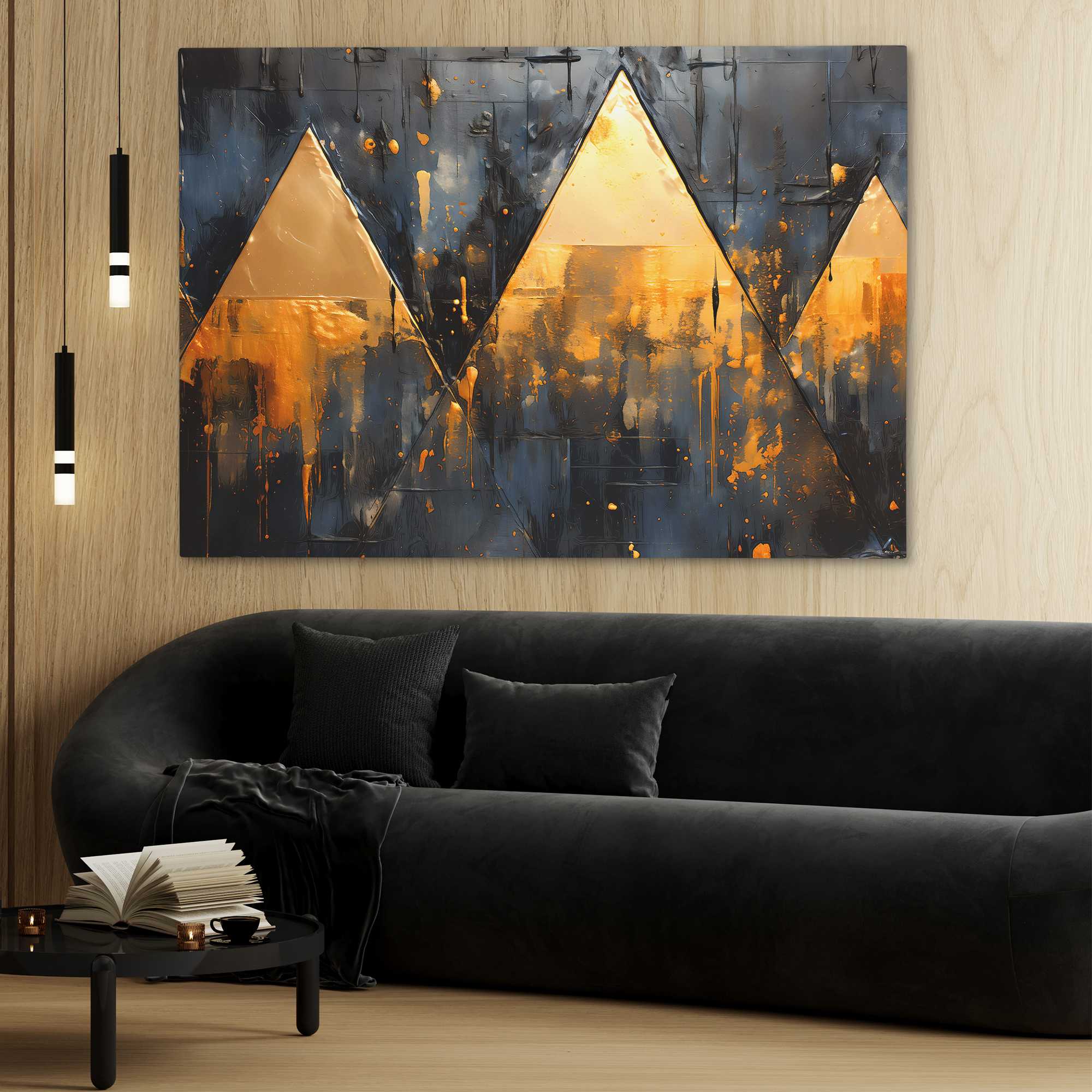 Golden Triad - Luxury Wall Art