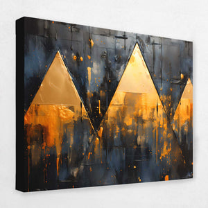 Golden Triad - Luxury Wall Art