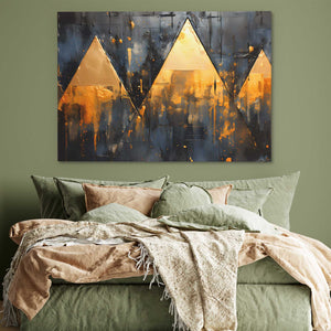 Golden Triad - Luxury Wall Art