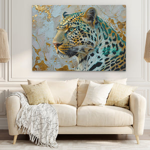 Golden Tundra Leopard - Luxury Wall Art