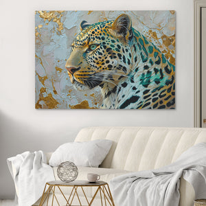 Golden Tundra Leopard - Luxury Wall Art