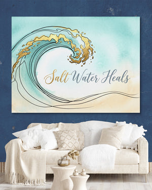 Golden Wave Crest — golden wave crest psd navy wall white lux couch 1land flush print