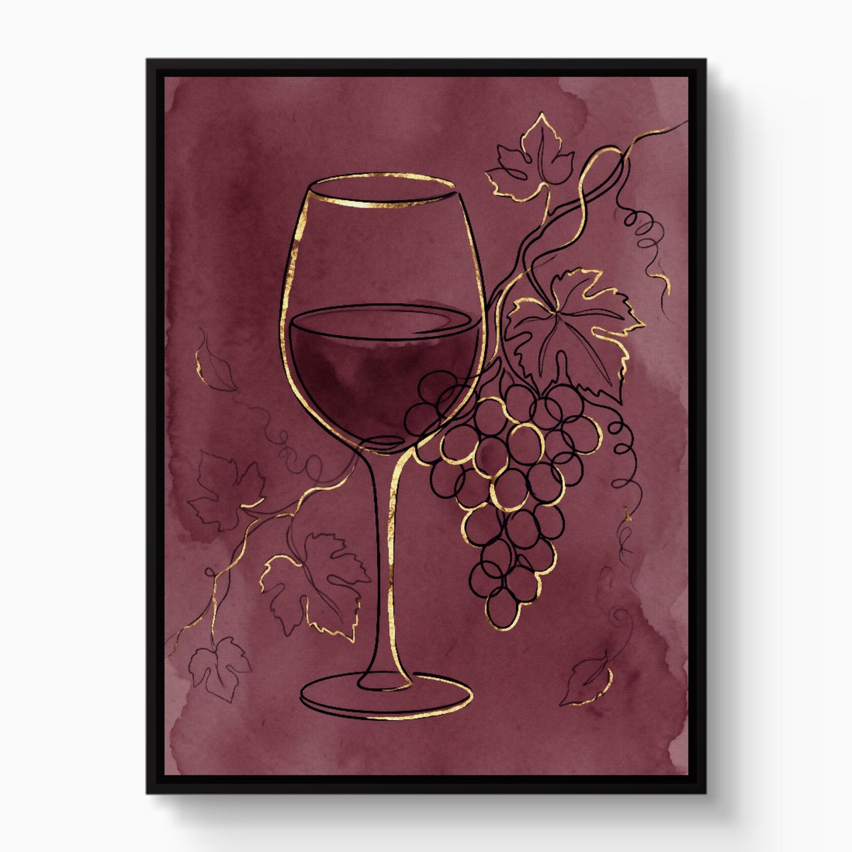 Golden Wine Grapes — golden wine grapes white studio framed black
