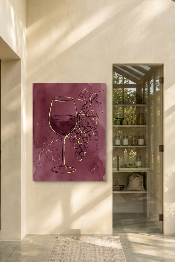 Golden Wine Grapes in a room