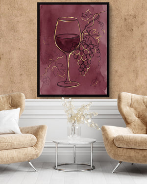 Golden Wine Grapes — golden wine grapes psd clay wall tan chairs 1port framed black
