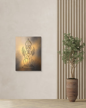 Golden Winged Sphinx — golden winged sphinx psd plant wall right 1port flush print