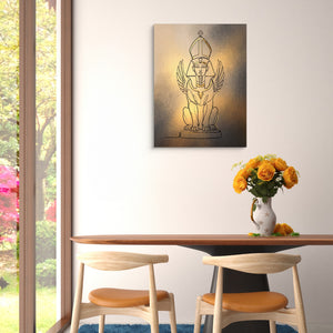 Golden Winged Sphinx — golden winged sphinx sq floral dining room 1port flush print