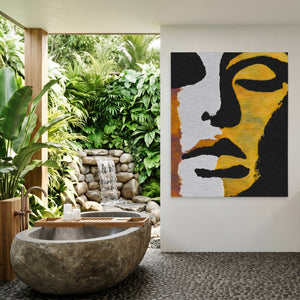 Golden Woman Silhouette — Golden Woman Silhouette Outdoor Bathroom Port 114