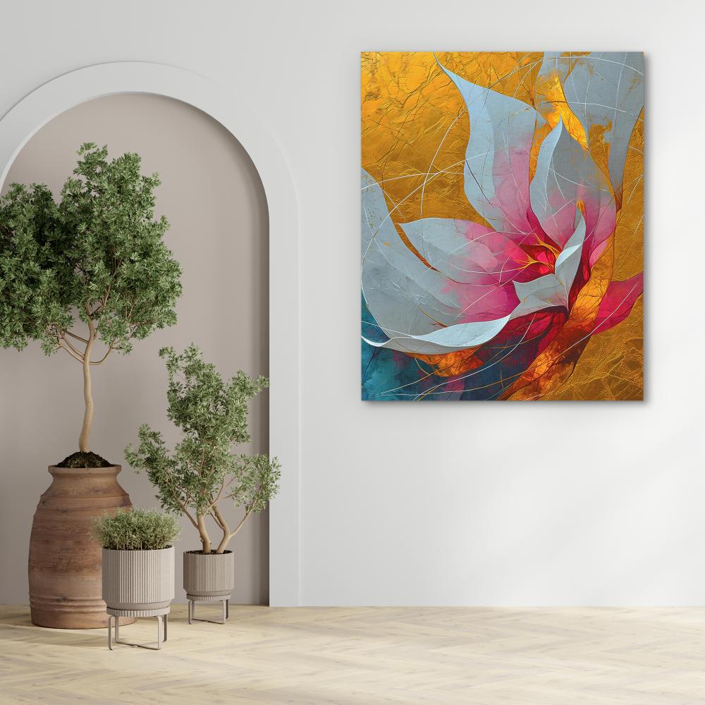 Goldleaf Bloom - Luxury Wall Art