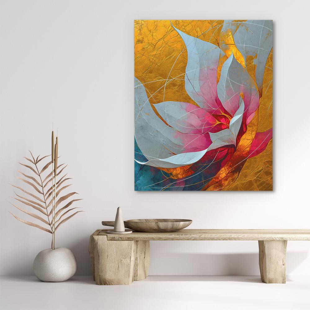 Goldleaf Bloom - Luxury Wall Art
