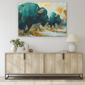 Goldrush Stampede - Luxury Wall Art