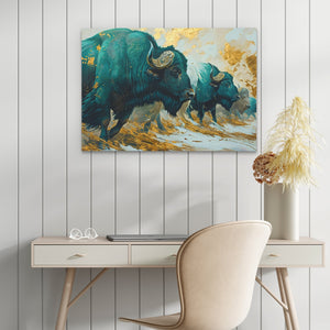 Goldrush Stampede - Luxury Wall Art