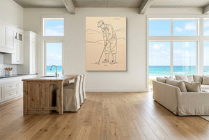 Golfer's Stroke — golfer's stroke living room with ocean view 2 1port flush print
