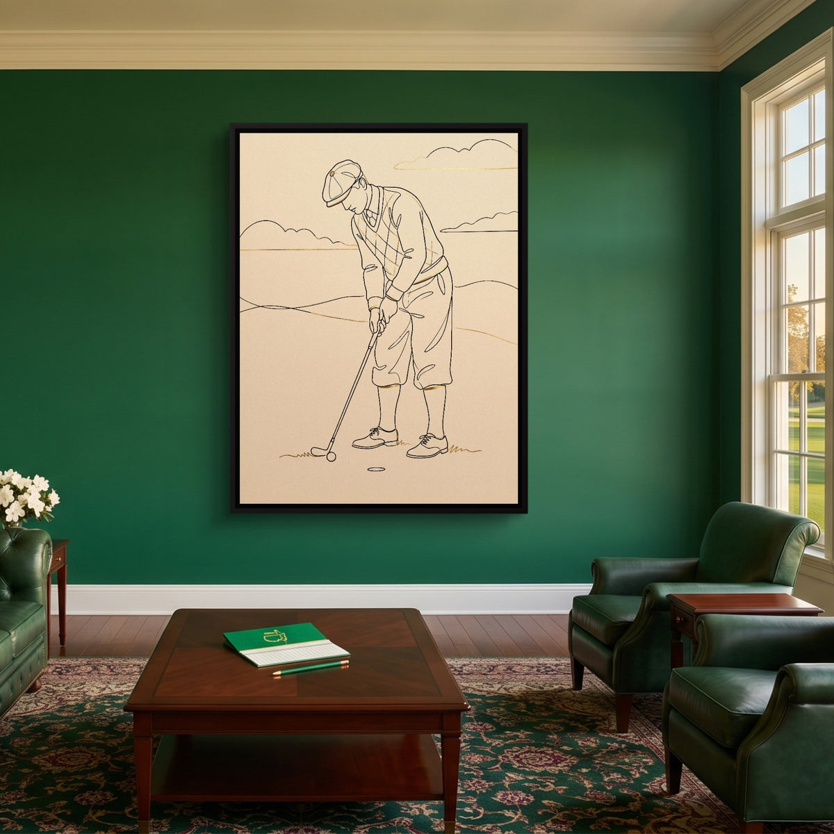 Golfer's Stroke — golfer's stroke sq augusta golf 1port framed black