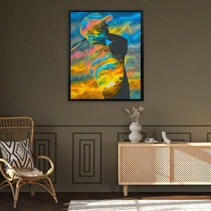 Golfer's Rainbow Swing - Luxury Wall Art