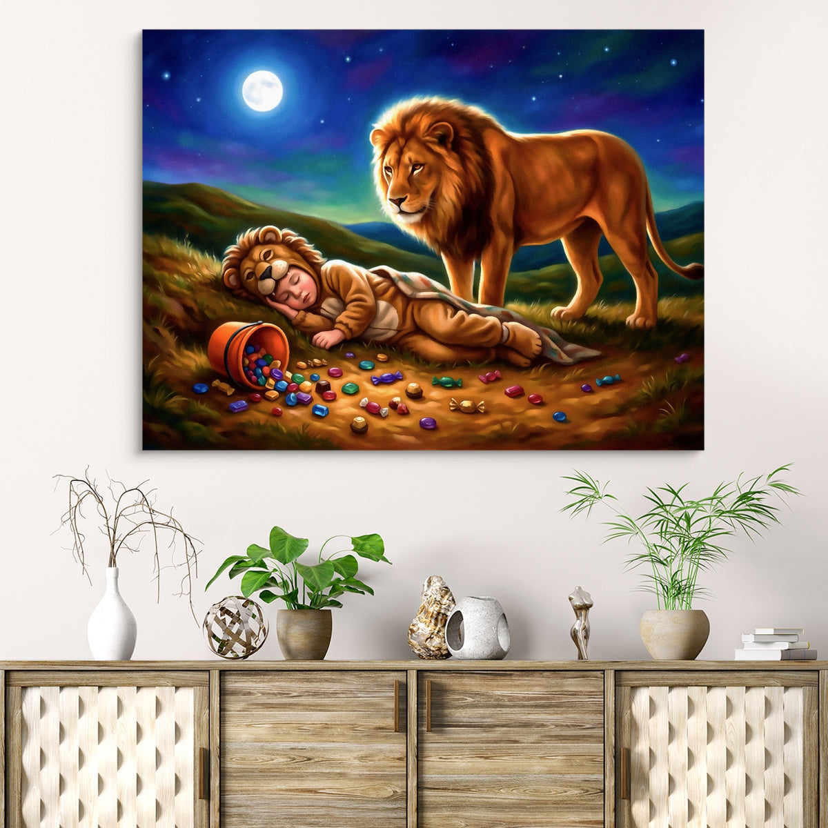 Gondolas Moonlit Planet — gondolas moonlit planet sq beach cabinet 1land flush print