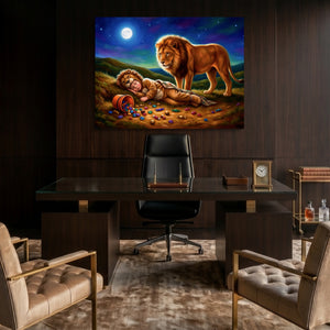 Gondolas Moonlit Planet — gondolas moonlit planet sq timeless office 1land flush print