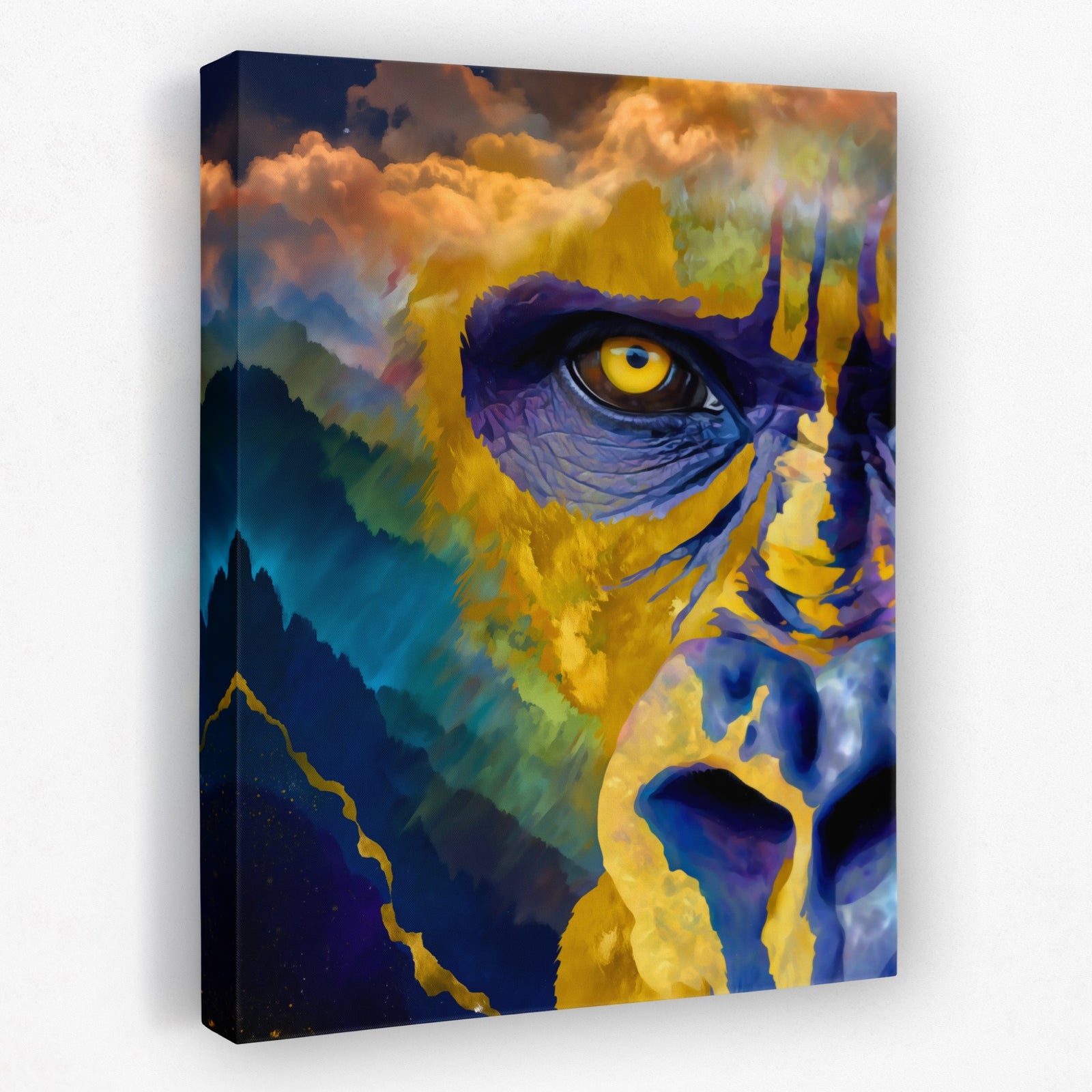 Gorilla Golden Mist canvas wall art