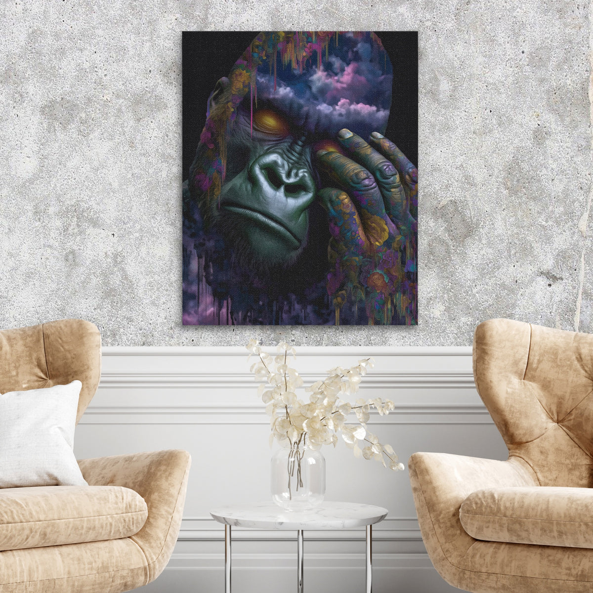 Gorilla Purple Depths — Gorilla Purple Depths Two Chairs Cement Wall 249