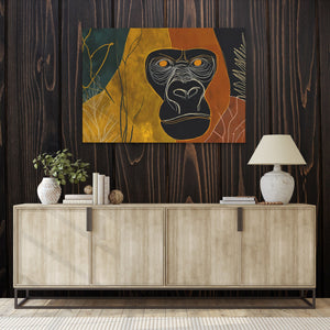 Gorillas Amber Stare - Luxury Wall Art