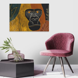 Gorillas Amber Stare - Luxury Wall Art