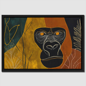 Gorillas Amber Stare - Luxury Wall Art