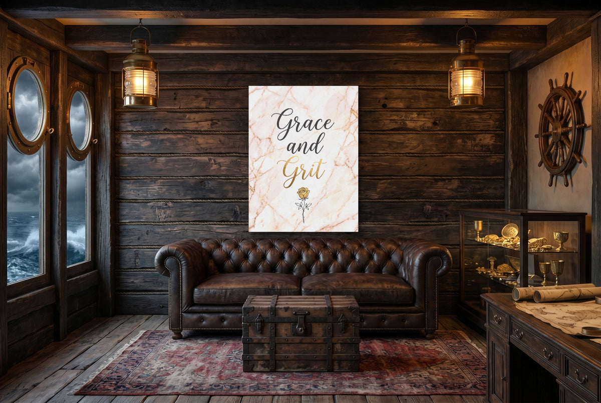 Grace Grit Marble — grace grit marble small cabin interior view 1port flush print