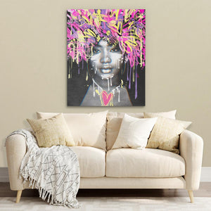 Graffiti Hair - Luxury Wall Art