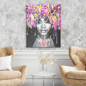 Graffiti Hair - Luxury Wall Art