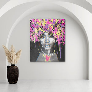 Graffiti Hair - Luxury Wall Art