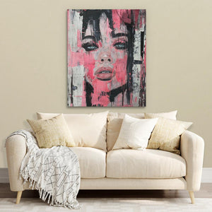 Graffiti With Woman - Luxury Wall Art